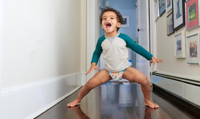 Dad pinky promises son a reward if he uses the potty in the bathroom